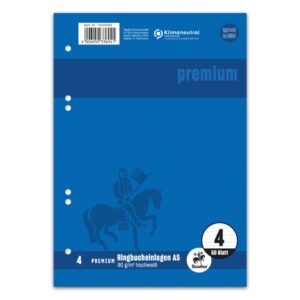 Ringbucheinlage PREMIUM LIN 4 - A5, 90 g/qm, 50 Blatt