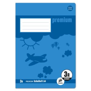 Heft PREMIUM LIN 3R - A4, 16 Blatt, 90 g/qm, DoppelPREMIUM LIN ien mit Rand