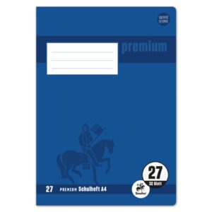 Heft PREMIUM LIN 27 - A4, 32 Blatt, 90 g/qm, PREMIUM LIN iert mit RandPREMIUM LIN ien