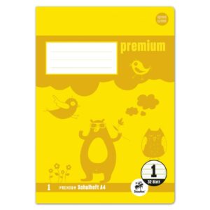 Heft PREMIUM LIN 1 - A4, 32 Blatt, 90 g/qm, PREMIUM LIN iert