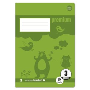 Heft PREMIUM LIN 3 - A4, 32 Blatt, 90 g/qm, DoppelPREMIUM LIN ien