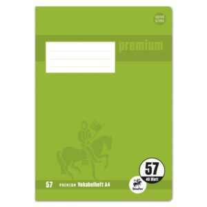 Vokabelheft PREMIUM Academy LIN 57 - A4, 90 g/qm, 40 Blatt