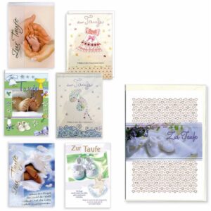 Taufkarte - inkl. Umschlag, sortiert