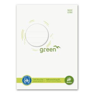 Heftschoner - A5, 150 g, naturweiß, Recycling