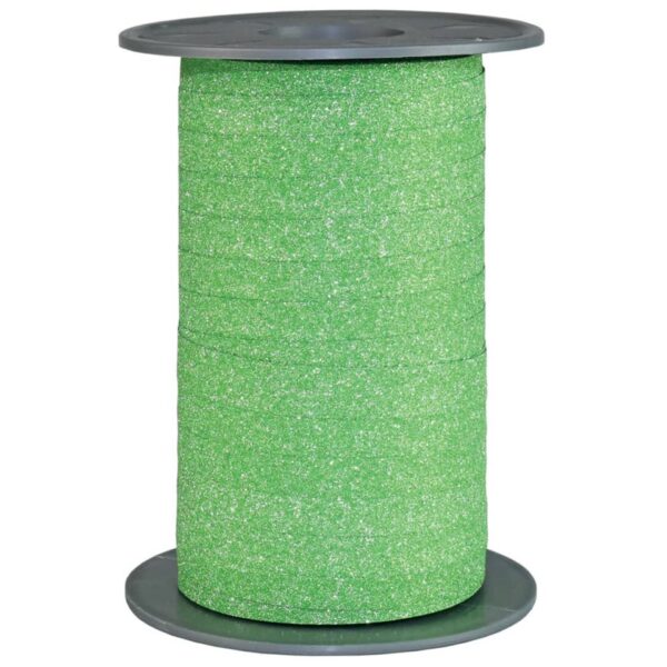Ringelband - 10 mm x 100 m, Glitter grün
