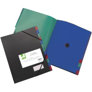 Ordnungsmappen - mit 12 Fächern, schwarz