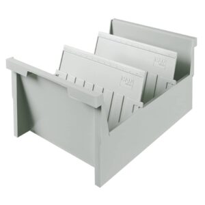 Einhängetrog DIN A5 quer, für 1000 Karten, lichtgrau