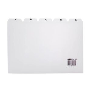 Register A - Z, DIN A5 quer, 25-teilig, für Karteibox, Karteikästen/Tröge, grau