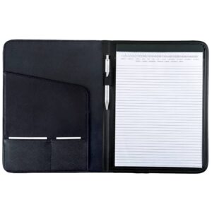 Schreibmappe SAVONA - A4, Lederimitat, schwarz