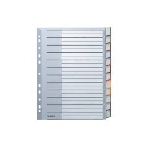 1274 Register - PP, blanko, A4 Überbreite, 12 Blatt, grau