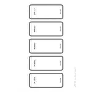 1692 Rückenschild WOW Ordner - selbstklebend, PC-beschriftbar, breit, 50 Stück, grau