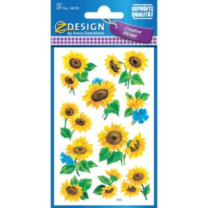 Z-Design 54103, Deko Sticker, Sonnenblumen, 3 Bogen/30 Sticker