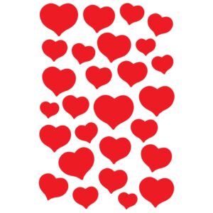 3254 Sticker MAGIC rote Herzen, Stone