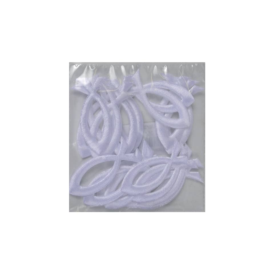 Streufigur Fisch - 50 mm, 20 Stück, weiß