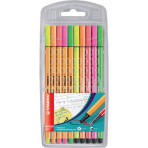 Fineliner & Filzstifte - point 88® + Pen 68 - 10er Pack - Neonfarben