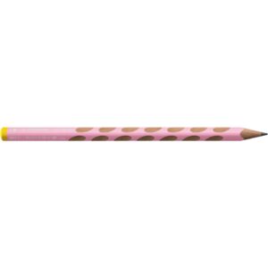 Ergonomischer Dreikant-Bleistift für Linkshänder - EASYgraph in pastellpink- Einzelstift - Härtegrad HB