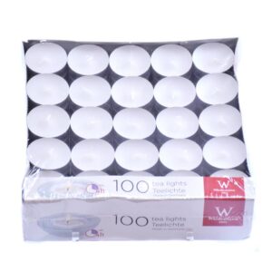 Teelicht - weiß, 100 Stück, Metallhülle