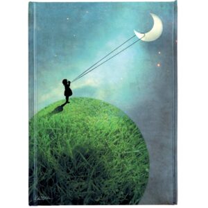 Notizbuch Chasing the moon - A5, liniert, 176 Seiten