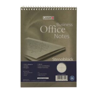 Stenoblock RCP - recycling 60 g/qm, A5, liniert mit roter Mittellinie, 40 Blatt