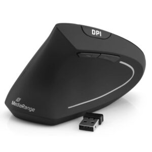 Maus MROS232 - ergonomisch, 6 Tasten, optisch, kabellos, schwarz