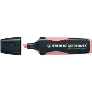 Umweltfreundlicher Textmarker - GREEN BOSS Pastel - Einzelstift - rosiges Rouge