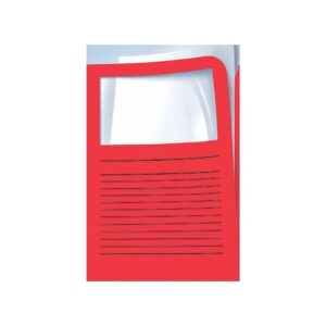 Sichtmappen Ordo classico - rot, 120g, 10 Stück, Sichtfenster und Linien