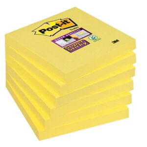 Haftnotizblock Super Sticky Notes, 76 x 76 mm, ultragelb, 90 Blatt