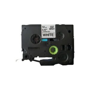 Schriftband TZe-231 kompatibel - 12 mm x 8 m, schwarz auf weiß