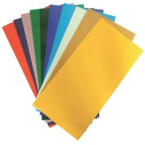 Verzierwachsplatte - 200 x 100 mm, uni, 10 Stück sortiert