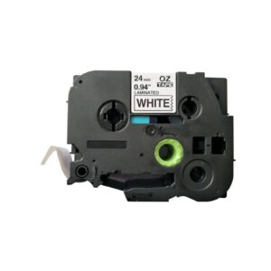 Schriftband TZe-251 kompatibel - 24 mm x 8 m, schwarz auf weiß