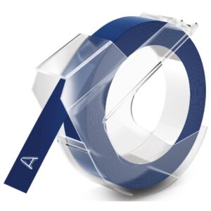 Prägeband - 9 mm x 3 m, glänzend blau