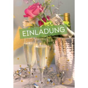 Einladung - 5 Stück, inkl. Umschlag + Einleger