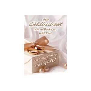 Goldhochzeitskarte - inkl. Umschlag