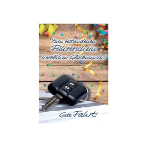 Glückwunschkarte zum Führerschein - inkl. Umschlag