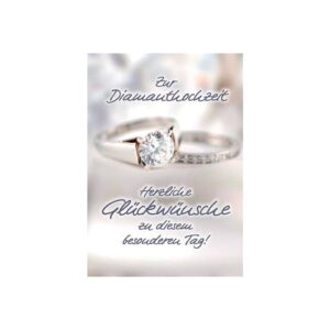Diamantene Hochzeitskarte - inkl. Umschlag
