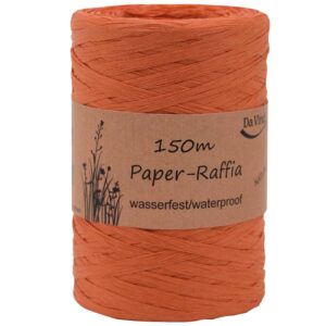 Bast Raffia - 7 mm x 150 m, orange matt