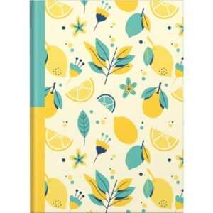 Notizbuch Fresh Lemons - A5, kariert, 96 Blatt