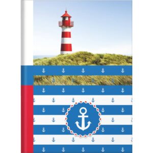Notizbuch Maritim - A5, kariert, 96 Blatt