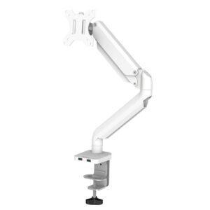 Monitorarm einzeln Platinum Series, weiß, 8 kg, Klemme/Kabeldurchführung