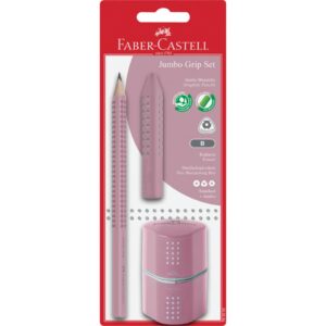Bleistift-Set Jumbo GRIP - 3-tlg., B, rose shadows, Blister
