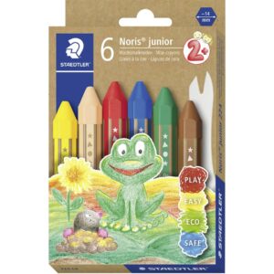 Wachsmalkreide Noris® junior 224 - Kartonetui 6 Farben, sechskant