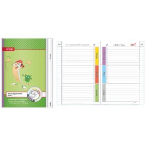 Hausaufgabenheft Klasse 4 - A5, 104 Seiten, Schutzhülle