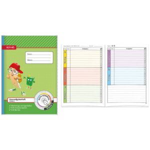 Hausaufgabenheft Klasse 3 - A5, 96 Seiten, Schutzhülle