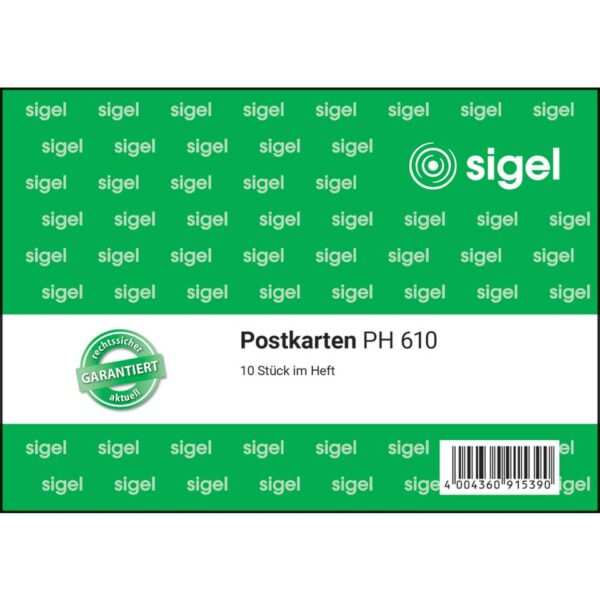 Postkarten-Heft, A6 , 10 Blatt