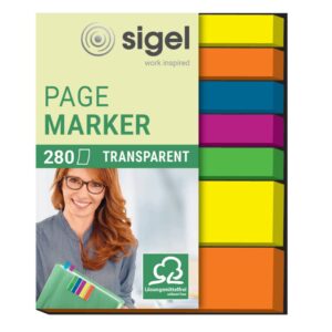 Page Marker Folie - 2x 50x12 mm, 5x 50x6 mm, sortiert, 7x 40 Streifen
