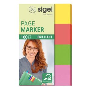 Page Marker Brillant - 50 x 20 mm, sortiert, 4x 40 Streifen