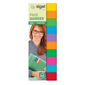 Page Marker Folie Multicolor - 12,5 x 44 mm, sortiert, 10x 50 Streifen