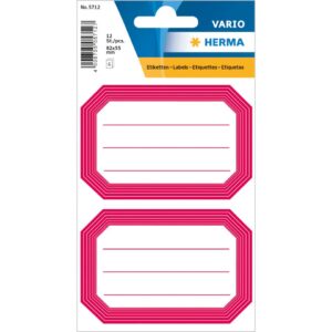 5712 Schuletiketten neutral roter Rand 82x55 mm