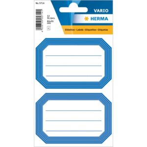 5714 Schuletiketten neutral blauer Rand 82x55 mm