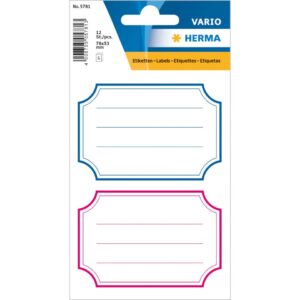 5781 Schuletiketten neutral blau-rot